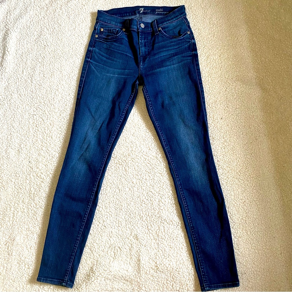 7 for all mankind dark wash jeans